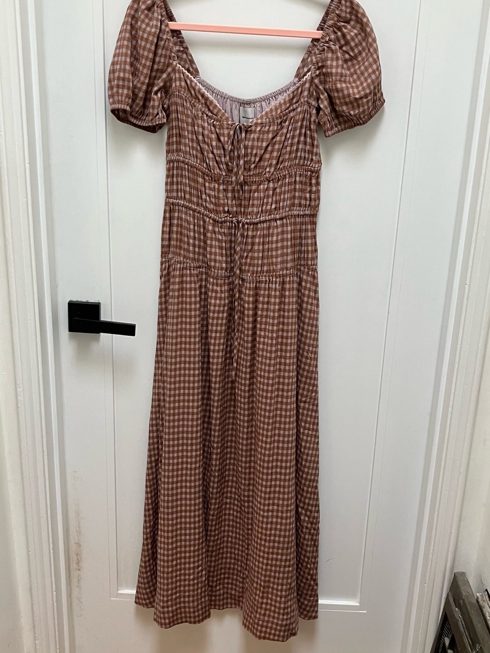 Reformation Rhett Midi Dress in Audrie Check - Size 4 - Picture 5 of 13